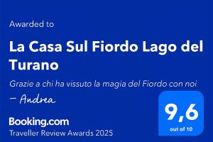 La Casa Sul Fiordo Lago del Turano