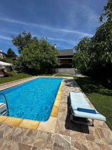 Wooden cottage with private pool near to sea