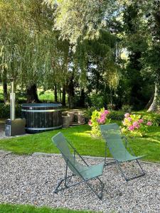 Maisons de vacances Au bruit de l-Yeres Maison de charme - Bain nordique - Riviere - Chevaux : photos des chambres