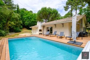 Villa familiale avec piscine chauffée 8 pers Biscarrosse Golf