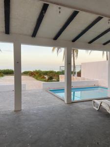 Beachfront house with pool