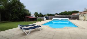 Maisons de vacances Maison familiale avec piscine pres de la plage de Foulerot : photos des chambres