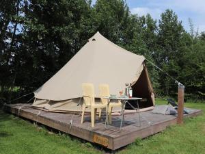 Beautiful safari tent in Twijzel with terrace