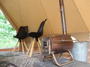 Beautiful safari tent in Twijzel with terrace