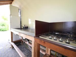 Beautiful safari tent in Twijzel with terrace