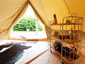 Beautiful safari tent in Twijzel with terrace