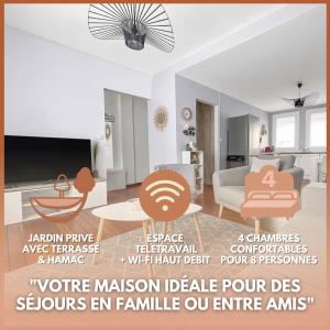 Maisons de vacances Grande maison familiale a deux pas de la mer : photos des chambres
