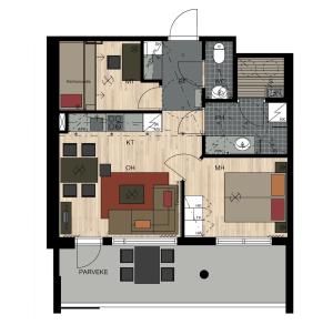 Holiday Apartment Ruka Ski Chalet 2202 - kaksi hissilippua sis hintaan toukokuuhun 2026 saakka