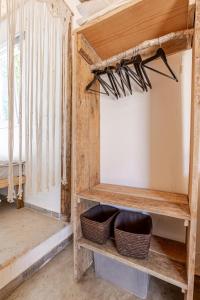 Rustic cabin with pond and deck