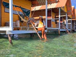 Cabins over the sea on San Blas Islands Wailidub