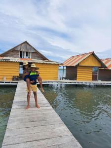 Cabins over the sea on San Blas Islands Wailidub