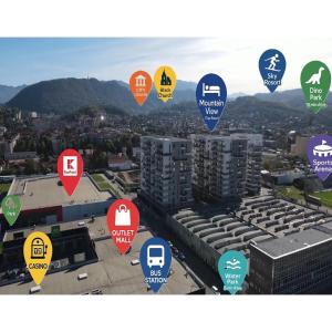 Luxury 2BR 10thFloor Mountain View Large Balcony Floor Heating New building Board Games Self Check-in Shopping Center 360 Tour Free Parking