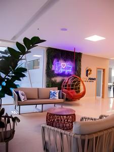 Apartamento Flat com vista das piscinas