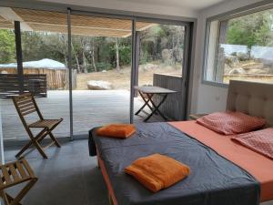 Maisons de vacances La Villa Pianottoli - Magnifique Vue Panoramique : photos des chambres