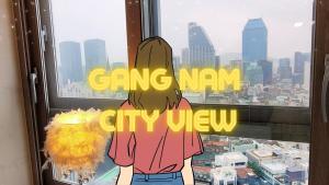 Gangnams panoramic view, modern loft, 10 seconds walk from Eonju Stations station area