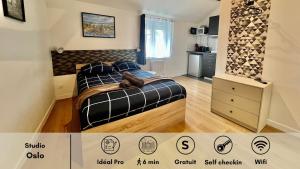 Studio Oslo-Charme & calme en Centre ville à pied avec parking gratuit