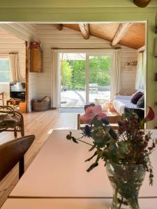 Idyllic Log Cabin Close To Forest And Kattegat