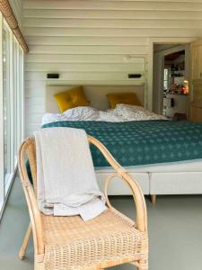 Idyllic Log Cabin Close To Forest And Kattegat