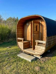 Octagonal Thatched Forest House Near Herning