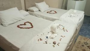 Golden pyramids view