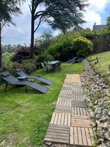 Appartements Spacieux appartement jardin, BBQ, vue sur mer, Trouville : photos des chambres