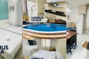 Condomínio Golden Dolphin a uma quadra do Axé Mói, com piscina, churrasqueira, portaria 24hrs, de frente à supermercado, e centro gastronômico