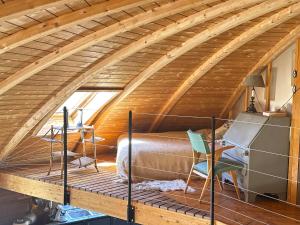 Maisons de vacances Dome en bois avec Piscine et sa Vue seine et foret : photos des chambres