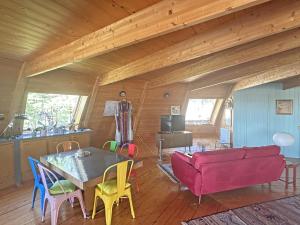 Maisons de vacances Dome en bois avec Piscine et sa Vue seine et foret : photos des chambres