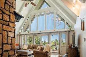 Modern A-Frame Hot Tub Views