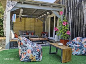 Maisons de vacances COLIBRI LOC - insolite - 3 etoiles - PARC - ETANG - FAMILLES - SOIREE OK : photos des chambres