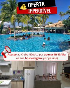 Náutico Flat Service Com Oferta Especial No Clube Náutico Praia Caldas Novas Somente 10 Reais Por Pessoa
