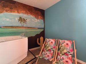 Appartements La Caliente love room glamour balneo en duo : photos des chambres