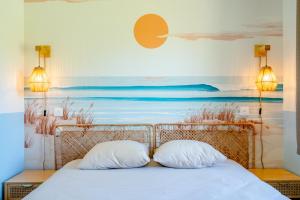 Appartements Gite La Goutte d-eau - Baby foot - 6 personnes LITS King & Queen size - Terrasse Vue etang : photos des chambres