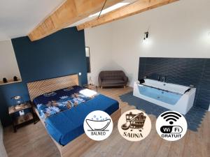 Maisons de vacances Maison Detente Balneo et Sauna - ChezBross- La Parenthese : photos des chambres