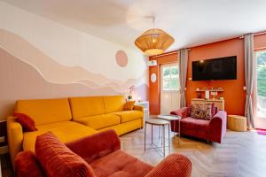 Appartements Gite Le Terracotta - Terrasse - 8 couchages - 3 Chambres avec lits King & Queen size, lits superposes pour enfants : photos des chambres