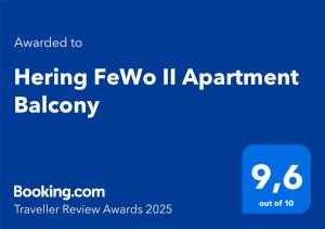 Hering FeWo II Apartment Balcony