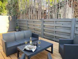 Escapade balnéo, terrasse, parking, plage