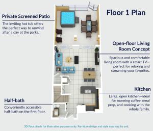 Two-Bedroom Villa with Lake View  room in CLC Regal Oaks Resort Vacation Townhomes