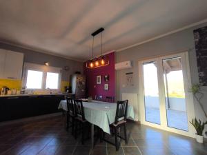 Modern big house in the port of Andros