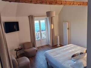 Maisons d'hotes Etretat SEA VIEW chambres vue mer : Chambre Double avec Balcon - Vue sur Mer