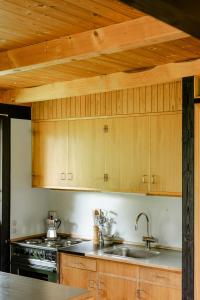 Unique House Surrounded By Willow Trees