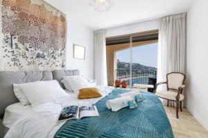 VILLEFRANCHE RESTANQUES - Panoramic sea view 2 bedrooms Swimming pool