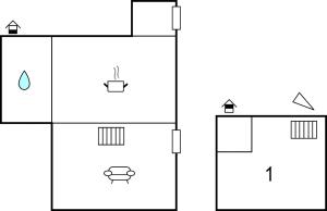 Maisons de vacances 1 Bedroom Gorgeous Home In Digosville : photos des chambres