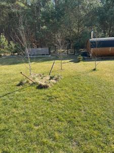 Domki trzy jeziora z zewnętrznym SPA - sauna, balia do schładzania i jacuzzi