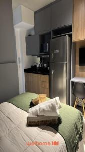 Studio moderno em São Paulo com coworking exclusivo