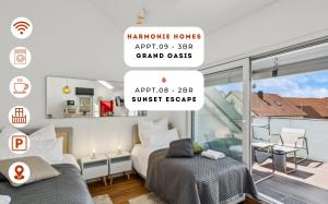 Harmonie Homes - für alle Gäste, Gruppen und Familien bis zu 8 Gäste - Neubau 2025 - Premium Betten - 2 Balkone - Smart TV - Gratis Privatparkplatz - voll ausgestattete Küche - 20 Min nach München West - Zentral gelegen