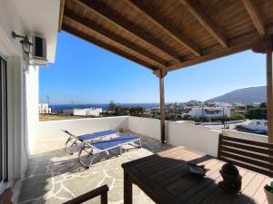 Modern big house in the port of Andros
