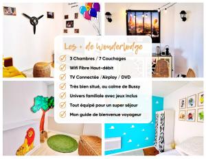 Appartements Maison WonderLodge - Deco Disney - Jeux pour tous - Proche Disney et Paris : photos des chambres
