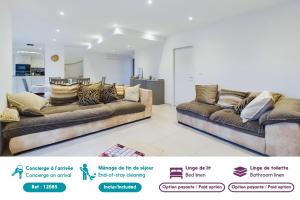 Maisons de vacances A 350m de la plage, maison pour 7 avec piscine : photos des chambres