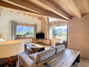 Appartements Duplex neuf avec terrasse face au Mont Blanc, 3 chambres et mezzanine, a 3 km du centre de Combloux - FR-1-560-65 : photos des chambres